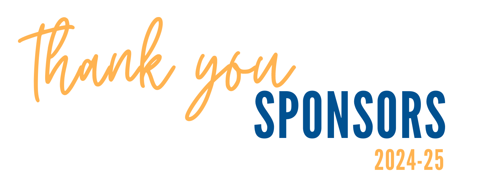 Thank you sponsors